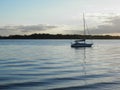 Boat on Bribie Island Passage Royalty Free Stock Photo