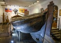 A boat built in the 16th century by Peter Alekseevich Romanov, who later became the Russian Tsar Peter the Great, in Pereslavl-