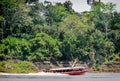 Boat bus in Leticia, Amazonas river, Colombia, America