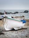 Boat in Calella de Palafrugell, picturesque mediterranean village in Emporda, Catalonia,Spain