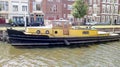 boat in the canal of The Hague Royalty Free Stock Photo