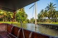 In a Boat on a Canal Leading to Floating Market in Bangkok, Thailand Royalty Free Stock Photo