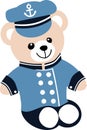 A boat captain Teddy bear Royalty Free Stock Photo