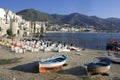 Boat in cefalu Royalty Free Stock Photo