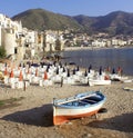 Boat in cefalu Royalty Free Stock Photo