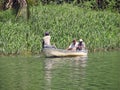 Boat on the Chavon river Royalty Free Stock Photo