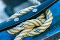 Cleat and rope Royalty Free Stock Photo