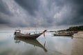 Boat and clouds overcast