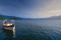 Boat in Coatepeque lake, El Salvador Royalty Free Stock Photo