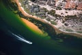 Boat on Colorado river Royalty Free Stock Photo