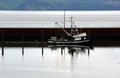 Boat on the Columbia River in Astoria, Oregon Royalty Free Stock Photo