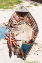 ( Boat crash ) on Hua -Hin beach.