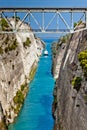 The boat crossing the Corinth channel in Greece