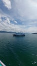 boat crossing to Lake Toba, North Sumatra, Indonesia Royalty Free Stock Photo