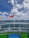 boat crossing to Lake Toba, North Sumatra, Indonesia Royalty Free Stock Photo