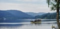 Boat cruising on Black Forest lake Titisee - Germany Royalty Free Stock Photo