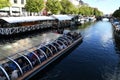 BOAT CRUSING TOURTIST SAILING CHRISTIANSHAVEN CANAL Royalty Free Stock Photo