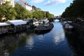 BOAT CRUSING TOURTIST SAILING CHRISTIANSHAVEN CANAL Royalty Free Stock Photo