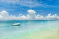 Boat at deserted island