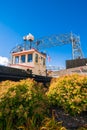 Boat on display in Duluth Royalty Free Stock Photo