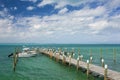 Boat and dock in Bahamas