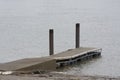 Empty boat dock on river Royalty Free Stock Photo
