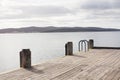 Boat dock Huon River Royalty Free Stock Photo