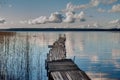 Boat dock on a lake Royalty Free Stock Photo