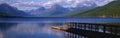 Boat dock at Lake McDonald Royalty Free Stock Photo