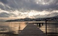 Boat Dock on Lake Okanagan Royalty Free Stock Photo