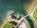 Boat dock at the lake Stubenbergsee in Styria