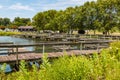 Boat Dock and Park Office at Mount Trashmore Park Royalty Free Stock Photo