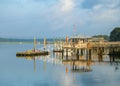 Boat Dock Reflection Royalty Free Stock Photo