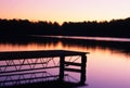 Boat Dock at sunset Royalty Free Stock Photo