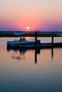 Boat Dock Sunset Royalty Free Stock Photo