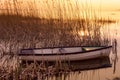 The boat docked on the lake Balaton Royalty Free Stock Photo