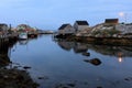 Boat Docked at Peggy Cove at Early Morning, Nova Scotia, Canada Royalty Free Stock Photo