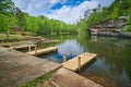 Boat docks at Pickett State Park, TN