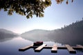 Boat Docks on Still Lake Royalty Free Stock Photo