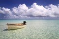 Boat drifiting in the Maldives Royalty Free Stock Photo