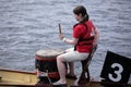 Boat drummer Royalty Free Stock Photo