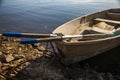 The boat on the Enisey Royalty Free Stock Photo