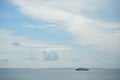 Boat ferry in the ocean