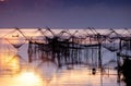 Boat Fisherman River Landscape Thailand Royalty Free Stock Photo