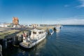 Boat of the fishing inspectorate in the port of Stralsund