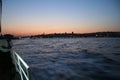 Boat Floating Over Bosphorus Royalty Free Stock Photo