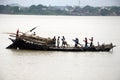 Boat on the Ganga river Royalty Free Stock Photo