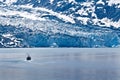 Boat in Glacier Bay Royalty Free Stock Photo