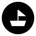 Boat Glyph icon - Sailing boat
