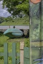 A Boat on green grass in Tortuguero, Costa Rica